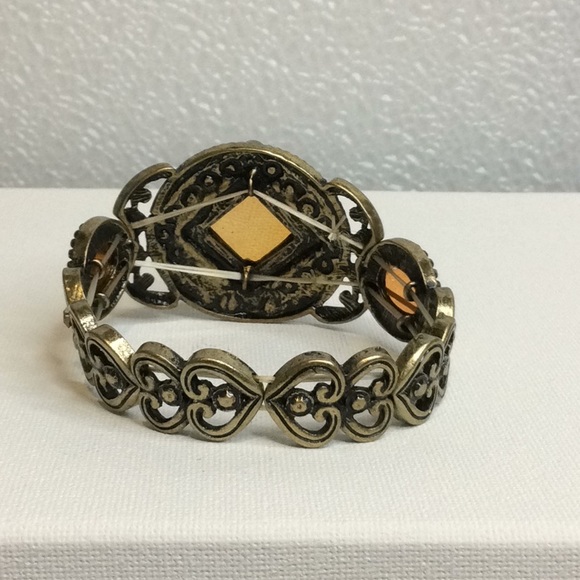 Vintage Gold Rhinestone Bracelet - Picture 5 of 9